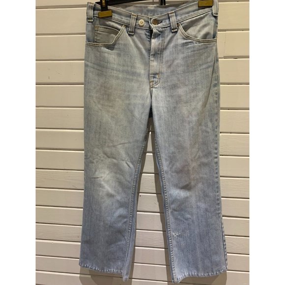 Vintage 1970s? 80s? women's GWG Denim flare Leg Made In Canada Hippie jeans 30" - Picture 2 of 16